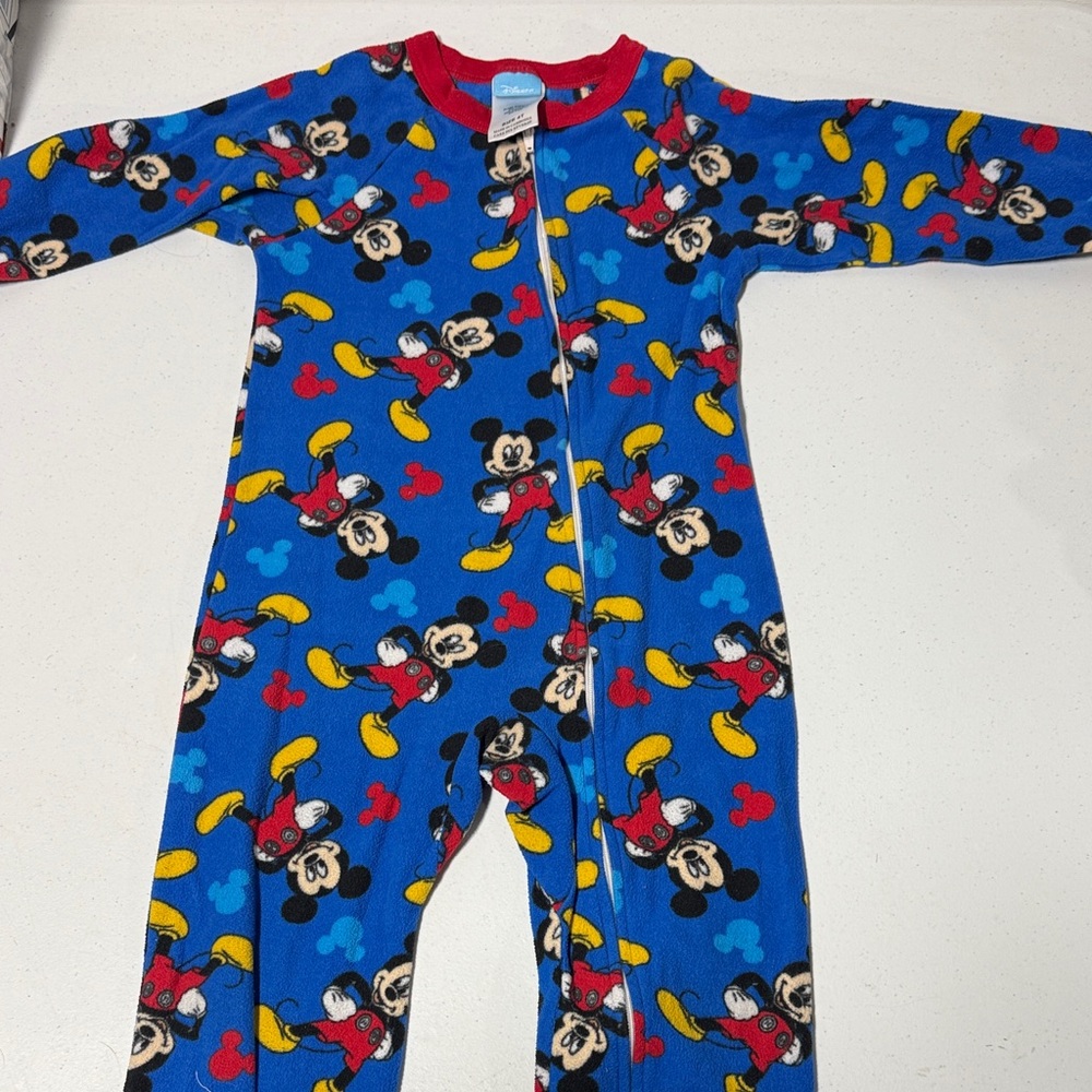 Disney Blue and Red Mickey Mouse Kids Footie